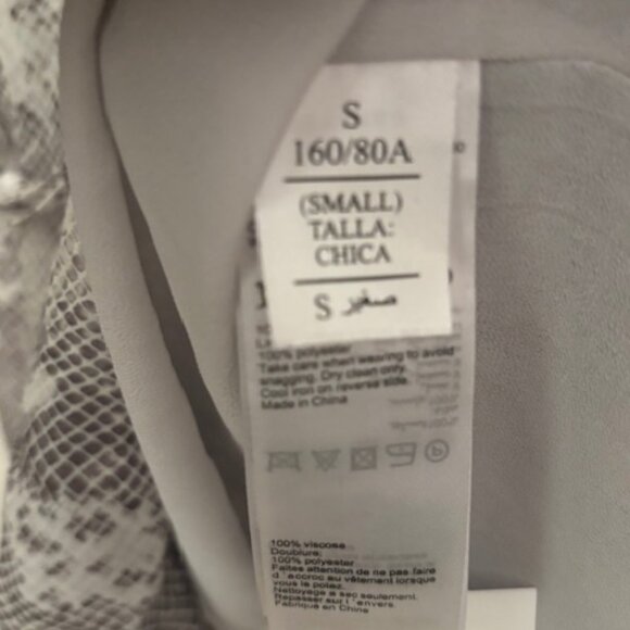 All Saints Snakeskin Print Blouson Dress, Long sleeve, Sz S - Picture 8 of 9